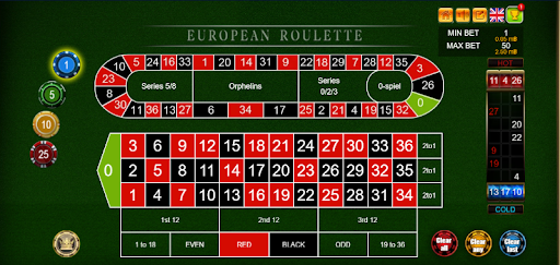 European Roulette Game Table